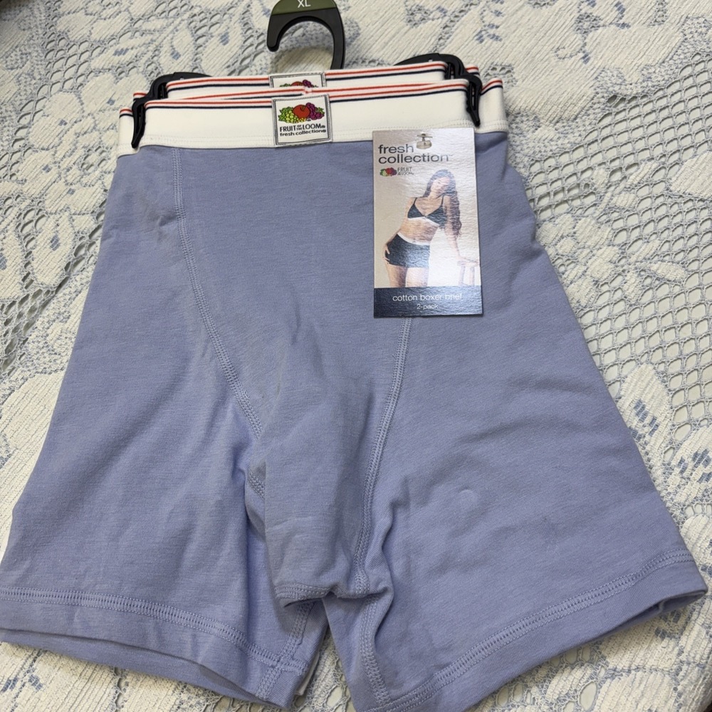 Fruit of the Loom 2-Pair Womens Boxer Brief Underwear Panties Cotton Blend XL